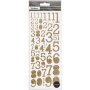 Glitzeraufkleber - Gold - Zahlen - 2 Bgen