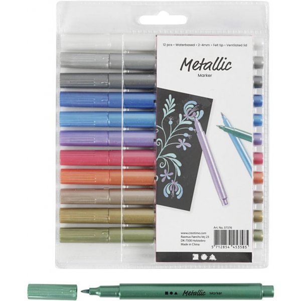 Metallic-Marker - Metallic-Farben - 12 Stk