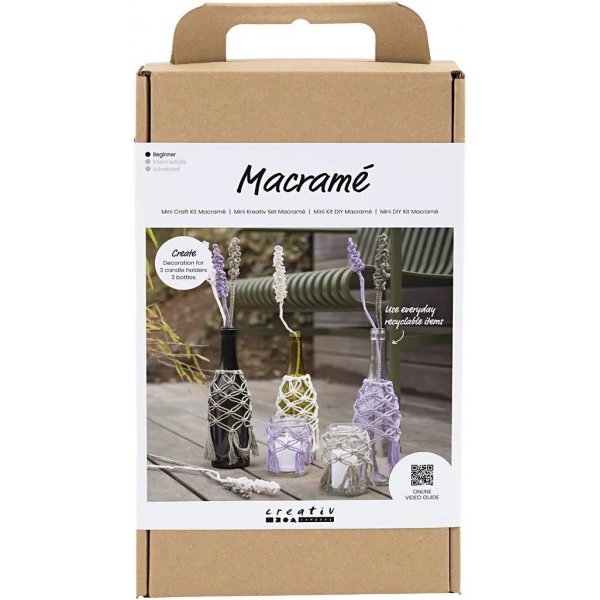 DIY Kit Makramee, Glasdekoration