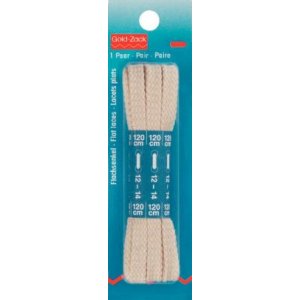 Flache Schnürsenkel 8mm 120cm CO beige 2 Stk Flache Schnürsenkel 8mm 120cm CO beige 2 Stk