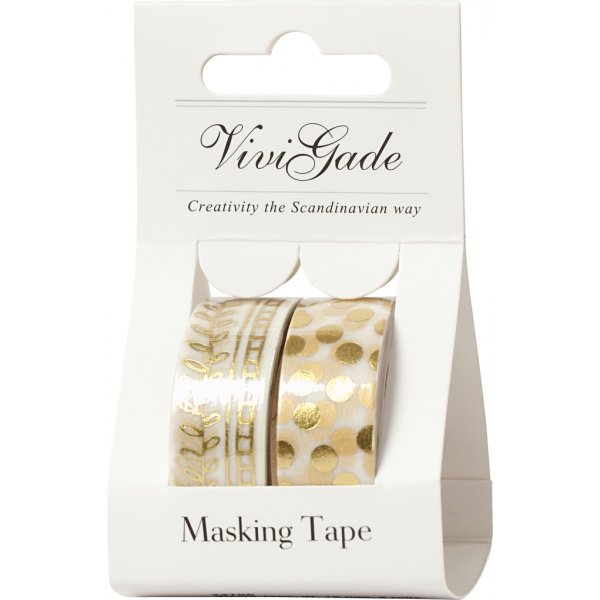 Vivi Gade Washite-Klebeband - Gold - Rang und Punkte - Folie
