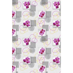Wachstuch PVC Karo & Blumen Wachstuch PVC Karo & Blumen