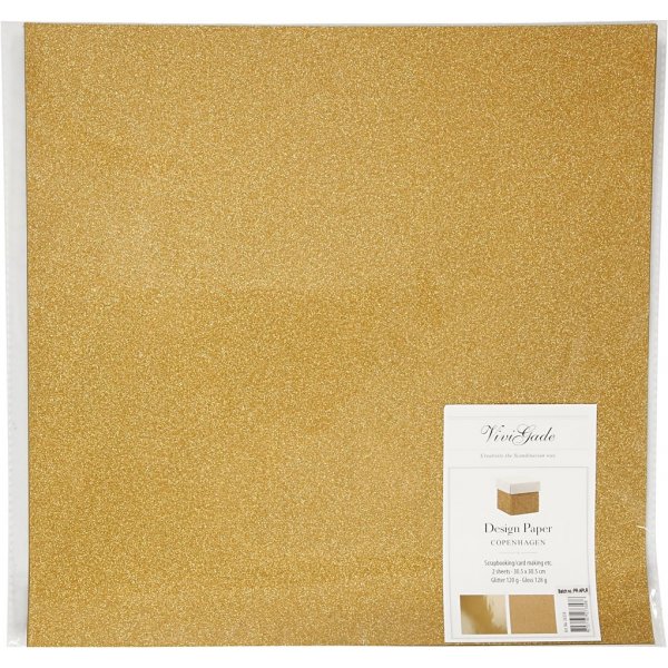 Vivi Gade Designpapier - Gold - 2 Blatt