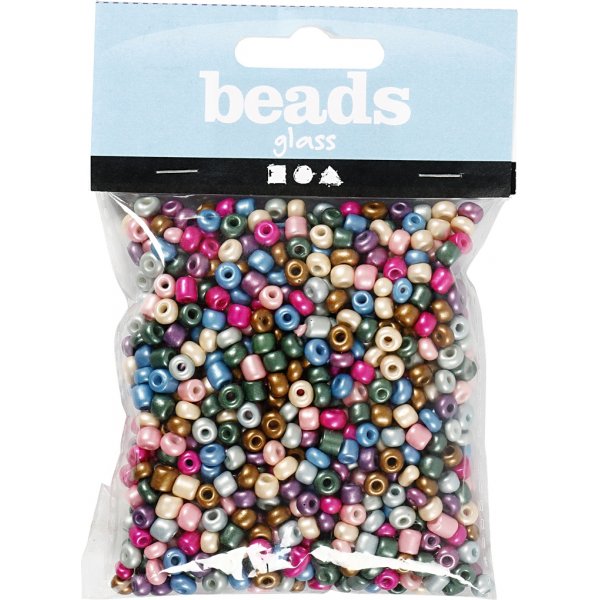 Rocailleperlen - Metallicfarben - 130 g