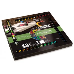 Acrylfarben-Set Campus - 48 x 21 ml Tuben + Leinwand Acrylfarben-Set Campus - 48 x 21 ml Tuben + Leinwand