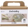 Mini DIY Kit Stickerei - Staubgrn - Stickrahmen
