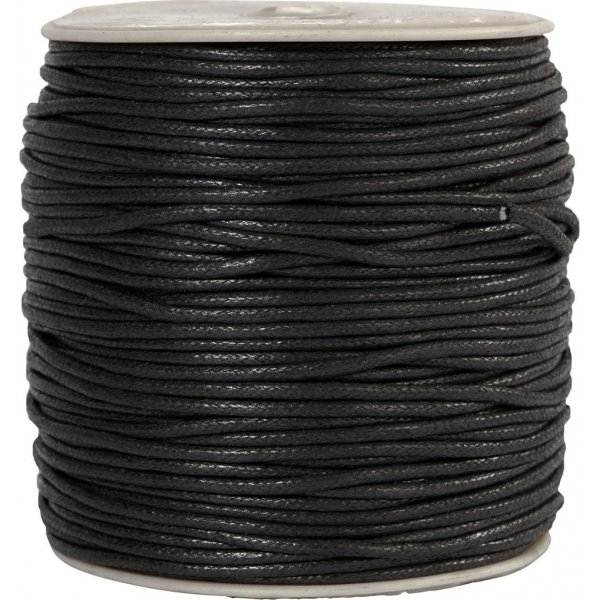 Baumwollschnur - Schwarz - 100 m - 2 mm