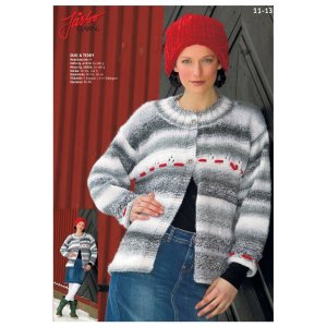 Strickmuster - Strickjacke mit Lochmuster und Teddymütze Strickmuster - Strickjacke mit Lochmuster und Teddymütze