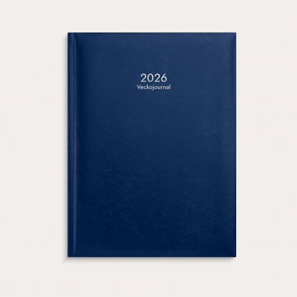 Wochenjournal 2026, Kunstleder, Dunkelblau