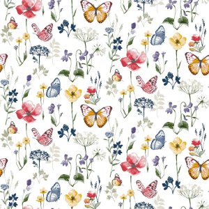 Wachstuch PVC Summer Meadow - Blau Wachstuch PVC Summer Meadow - Blau