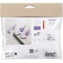 Mini DIY Kit Schmuck, helllila, marmorierte Ohrringe