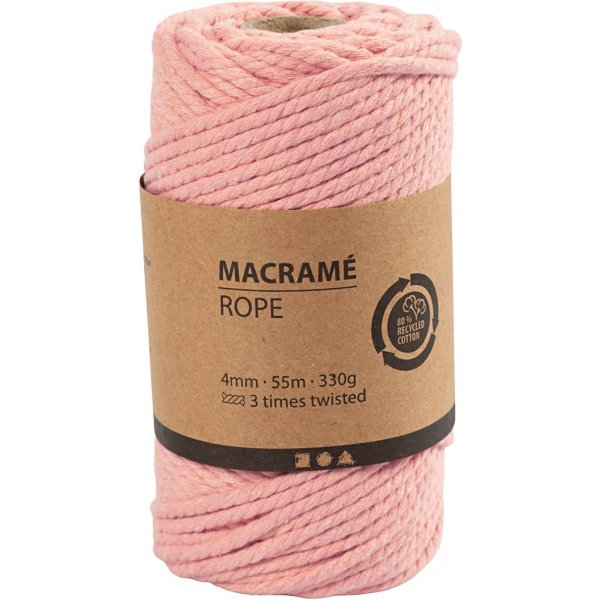 Makrameegarn - rosa - 4 mm - 55 m