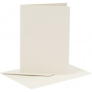Karten und Umschläge - gebrochenes Weiß - 11,5 x 16,5 cm - 6 Sets Karten und Umschläge - gebrochenes Weiß - 11,5 x 16,5 cm - 6 Sets