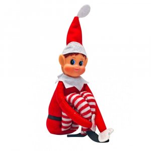 Elf auf einem Regal - 30cm - Rot - Elf/M�dchen