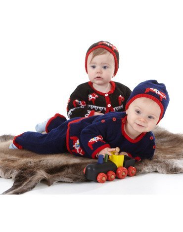 Strickmuster - Pullover, Strickjacke, Hose und Mtze mit Dala-Pferden