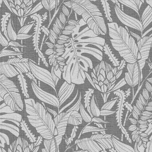 Wachstuch PVC Tropic - Grau