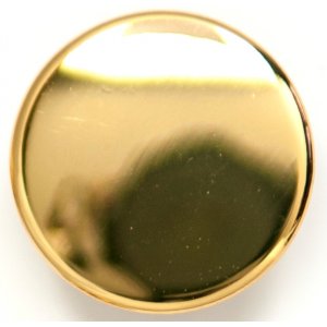 Knopf Rund 1 Loch 15 mm 4 Stück - Golden Knopf Rund 1 Loch 15 mm 4 Stück - Golden