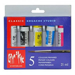 Gouachefarbe Caran d'Ache - 5x10ml Tuben Gouachefarbe Caran d'Ache - 5x10ml Tuben