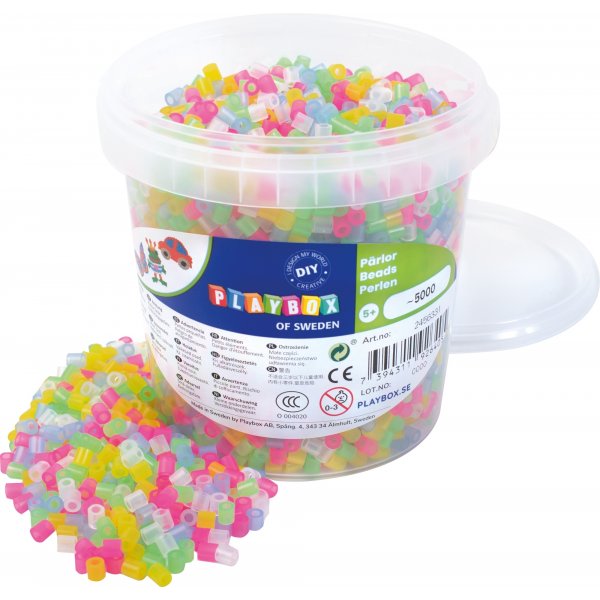 Rhrenperlen transparent - 5000 Stk