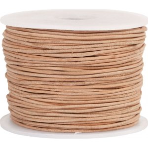 Lederband - Beige - 1 mm - 50 m Lederband - Beige - 1 mm - 50 m