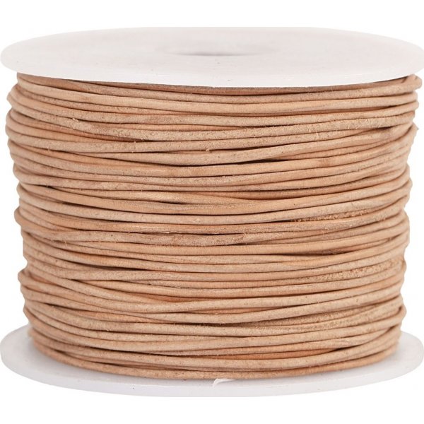 Lederband - Beige - 1 mm - 50 m