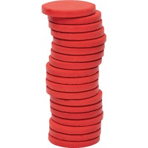 Farbpucks ø 30 mm - rot - 20 Stk Farbpucks ø 30 mm - rot - 20 Stk