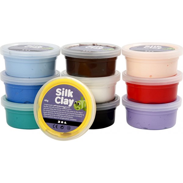 Silk Clay - gemischte Farben - Basic 1 - 10 x 40 g