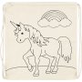 Turnbeutel - hell natur - Einhorn