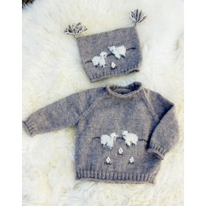 Strickmuster - Strickpullover und Mütze mit Schaf Strickmuster - Strickpullover und Mütze mit Schaf