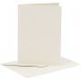 Karten und Umschlge - gebrochenes Wei - 11,5 x 16,5 cm - 6 Sets