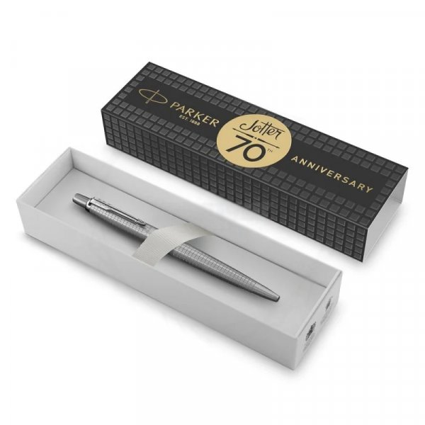 Kugelschreiber Parker Jotter - Special Edition 70th Anniversary - Edelstahl - Mittelblau