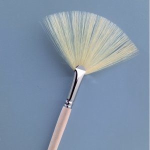 Fächerpinsel für Seidenmalerei Gr. 8/- unbehandelt Fächerpinsel für Seidenmalerei Gr. 8/- unbehandelt