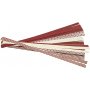 Sternstreifen - rot - wei - 6,5+11,5 cm - 60 Streifen