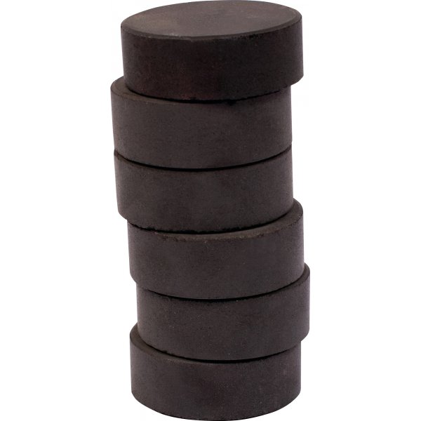 Farbpucks 44 mm - Schwarz - 6 Stk
