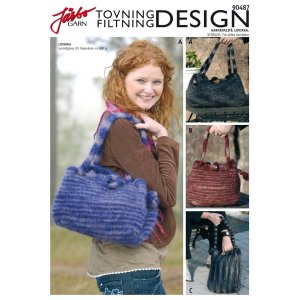 Strickanleitung - Teigtasche aus Filz mit zwei Schultergurten Strickanleitung - Teigtasche aus Filz mit zwei Schultergurten