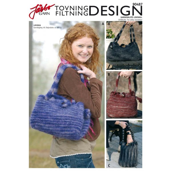 Strickanleitung - Teigtasche aus Filz mit zwei Schultergurten