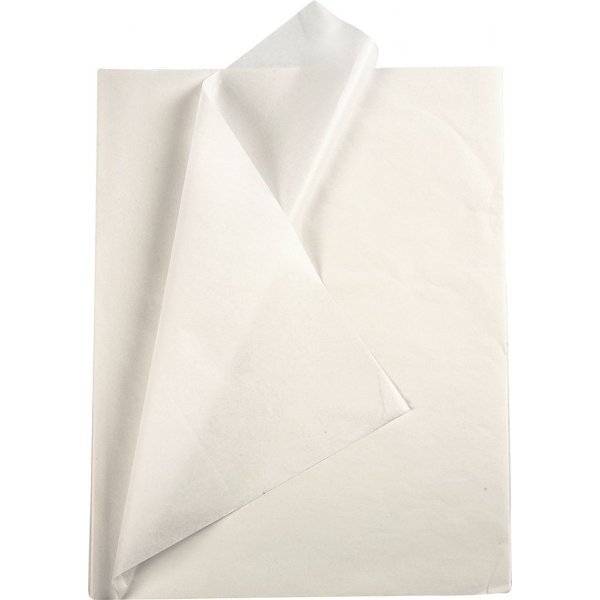 Seidenpapier - wei - 50 x 70 cm - 14 g - 25 Blatt