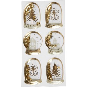 Shaker-Aufkleber - Gold - Engel - Holz und Haus - 6 Stk Shaker-Aufkleber - Gold - Engel - Holz und Haus - 6 Stk