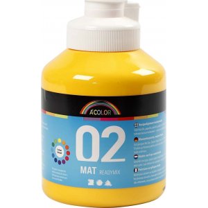 Schulfarbe - Acryl - Gelb - Matt - 500 ml Schulfarbe - Acryl - Gelb - Matt - 500 ml
