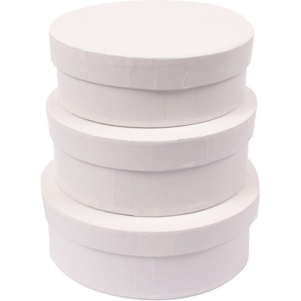 Papierbox, oval, 3 verschiedene Gren