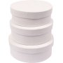 Papierbox, oval, 3 verschiedene Gren