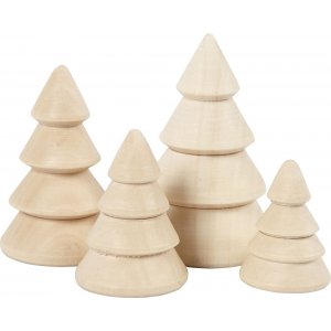 Weihnachtsbäume aus Holz - 4 Stk Weihnachtsbäume aus Holz - 4 Stk