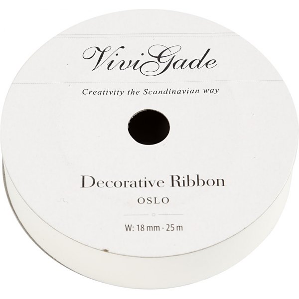 Geschenkband - Wei - Matt - 25 m