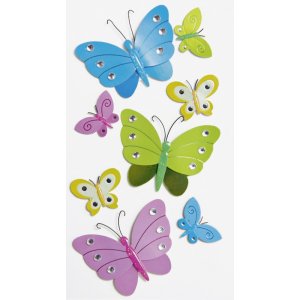 Aufklebermix - Schmetterlinge mit Strasssteinen Aufklebermix - Schmetterlinge mit Strasssteinen