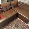 Kundenbild Polsterstoff Vinyl / Kunstleder Braun - 140 cm