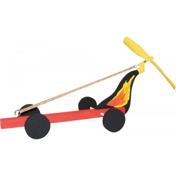 Holzauto mit Propeller 6-tlg