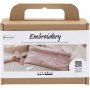 Mini DIY Kit Stickerei - staubige Rose - Umschlagtasche