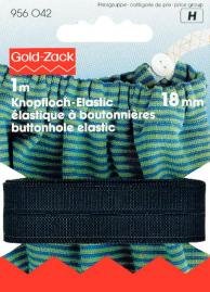 Knopflochgummi gewebtes Gummiband 18 mm schwarz 1 m Knopflochgummi gewebtes Gummiband 18 mm schwarz 1 m