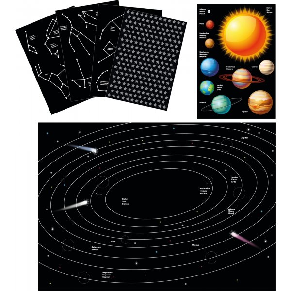 Das Space-Sticker-Bastelset