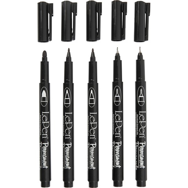 Permanentmarker - schwarz - 5 Stk Permanentmarker - schwarz - 5 Stk